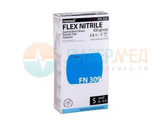 Перчатки нитриловые MANUAL® FLEX NITRILE нестерильные, неопудренные